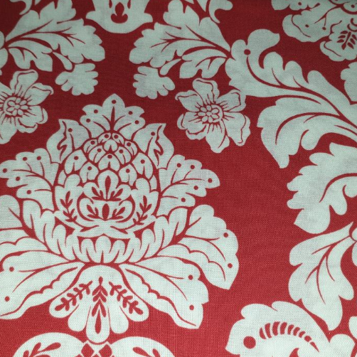 Michael Miller Delovely Damask Red White CX4403