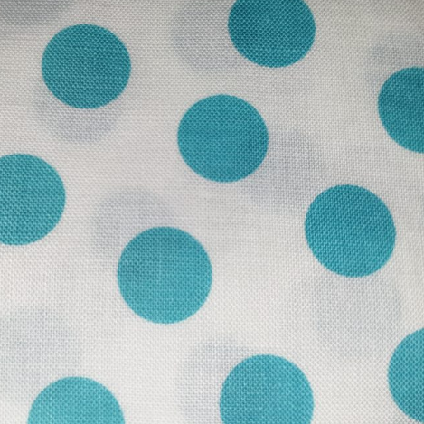 Bloom by Laurie Bird - Dots - White with Turquoise 25869