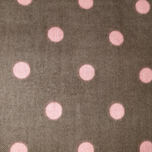 Cranston by Quilt Shop Chocolate pink dot