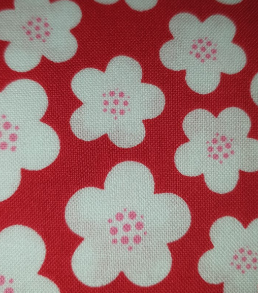 Flora & Fauna Blossoms in Red by Michael Miller DC-4360