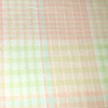 Moda soft plaid in peach and lime (check fabric)