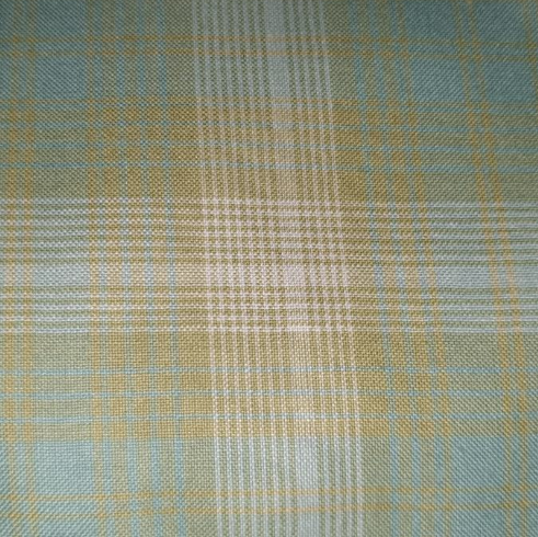 Moda soft plaid check in avocado and blue