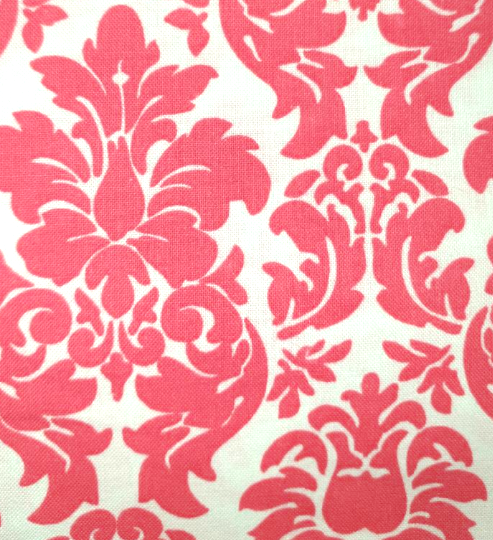 Jo-Ann damask in hot pink and white