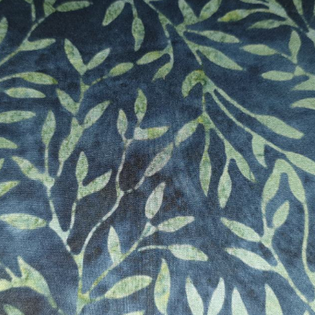 Batik - foliage in indigo