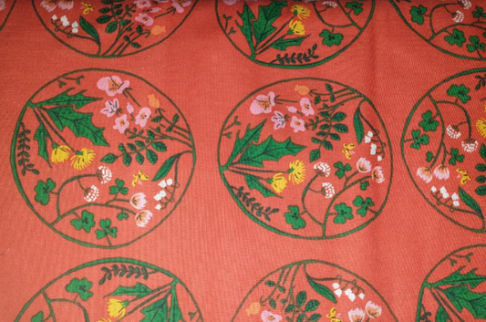 Tiger Lily by Heather Ross Floral Medallion Orange 40928-6