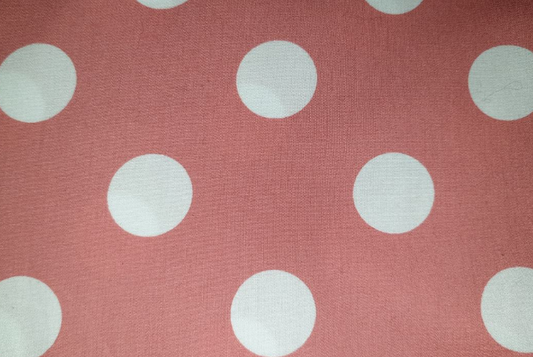 Sevenberry large white dot on watermelon pink