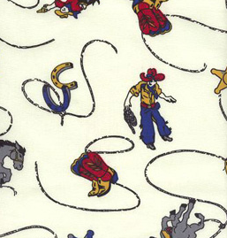 Vintage Cowboys with lasso - off-white background