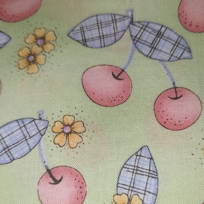 Cherry Jubilee Green by Mary Lou Weidman (cherries) 163
