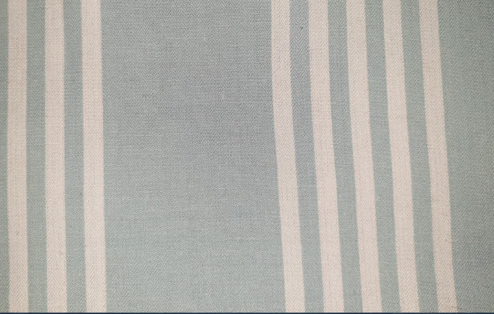 Moda Twill stripe in robin's egg blue and cream (ticking)