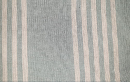 Moda Twill stripe in robin's egg blue and cream (ticking)