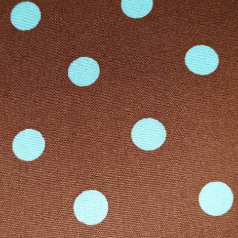 Robert Kaufman - Pimatex Basics D# BKT6001 aqua spots on chocolate brown