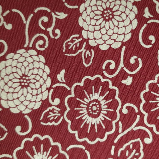 Nutex - Stencil Chrysanthemum in Dark Red *