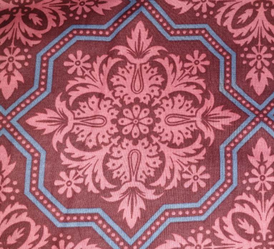 Joel Dewberry - Heirloom - Voile VJD01 Tile Flourish Garnet