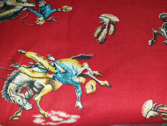 Vintage Cowboys - Bucking Bronco in red
