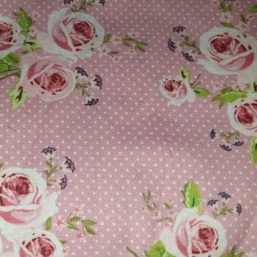 Gutermann Ring a Roses Pink Floral Spot (Summer Loft) 148cm wide