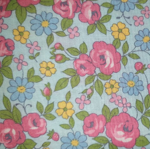 Yuwa 30's Collection blue pink tiny floral by Atsuko Matsuyama AT816812 D