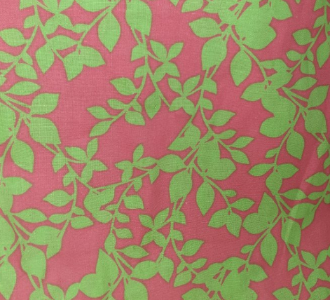 Jo-Ann fabrics foliage (pink/green)