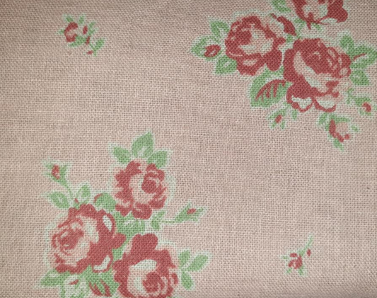 Kokka Trèfle Linen pink floral linen (TREFLE)