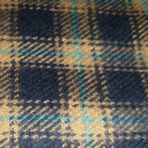 Marcus Fabrics Primo Plaid FLANNEL (Navy, Beige, Turquoise) J180-3371 *