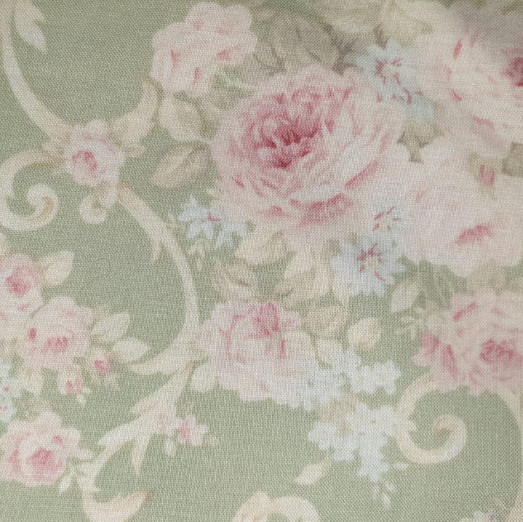 Mary Rose Collection - MR1060R-12B QUILT GATE minty floral scroll