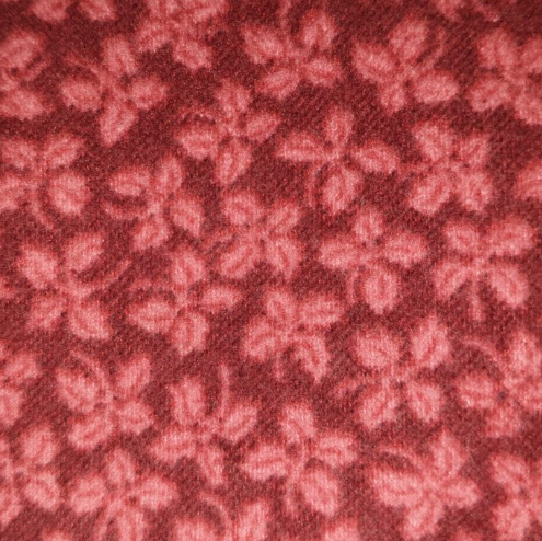 Covent Garden Flannel F6054 by Janet Orfini (burgundy pink flowers) *