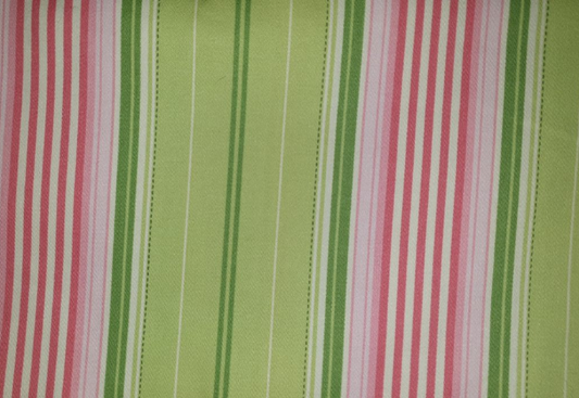 Garden District French Ribbon Stripe HDHB05 in Pink Green (heavyweight)