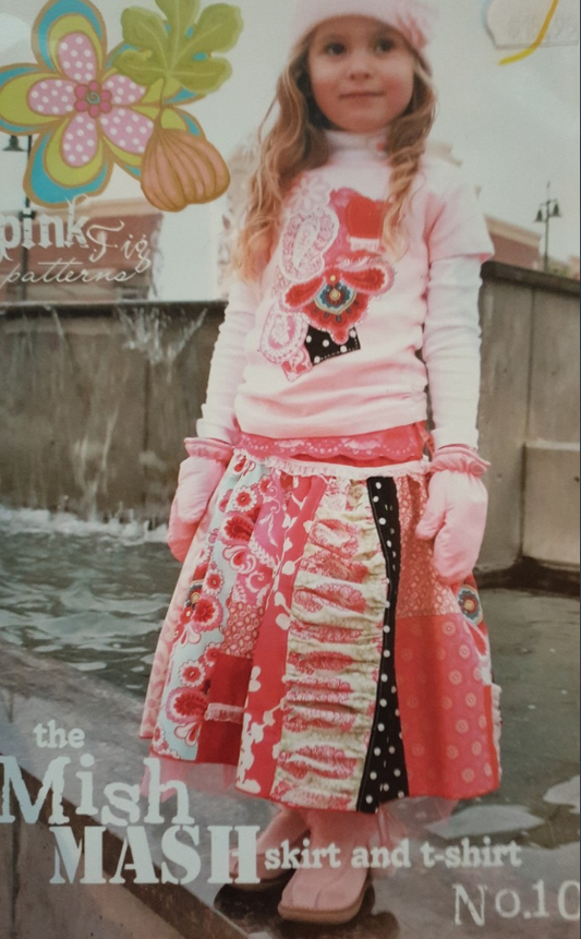 THe Mish Mash Skirt and t-shirt No. 10 (Pink Fig Patterns)