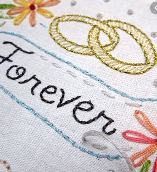 Wedding Wishes iron-on embroidery pattern by Sublime Stitching