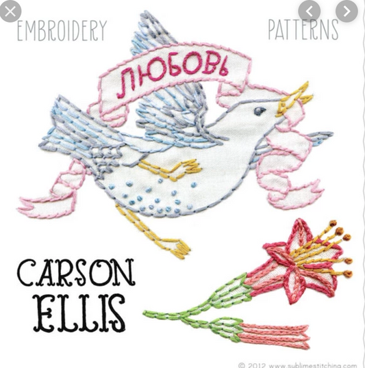Carson Ellis iron-on embroidery pattern by Sublime Stitching