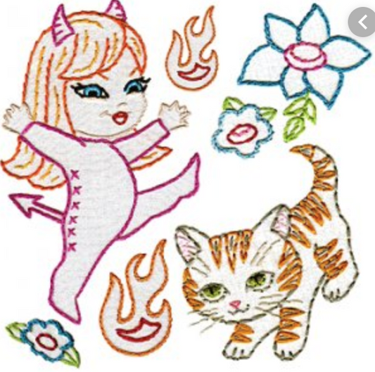 Lisa Petrucci iron-on embroidery pattern by Sublime Stitching