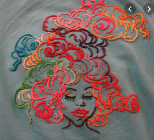 Molly crabapple iron-on embroidery pattern by Sublime Stitching