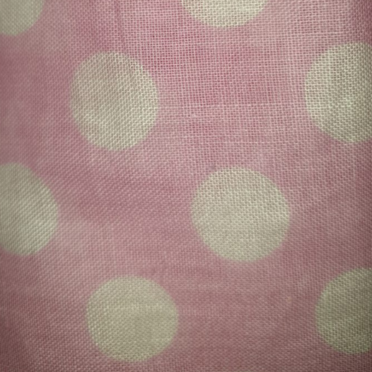 Baby pink large white spot wide backing 108 "