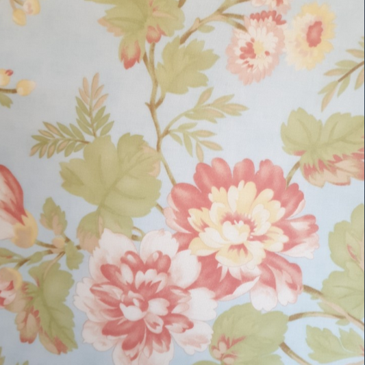 Moda - 3 Sisters - Faded Memories Light blue floral fabric 54031 (1.4m wide)