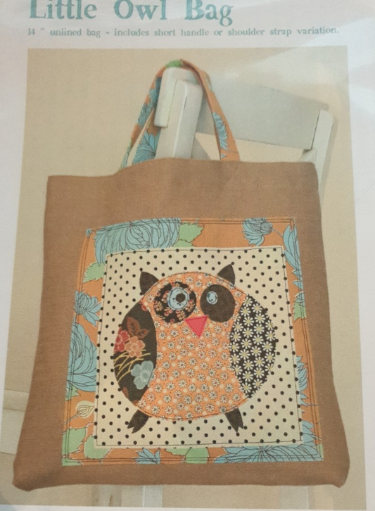 Little Owl Bag Pattern by Barbara Brandeburg and Little Owl Square Quilt Pattern (Inthecountryinthecity)