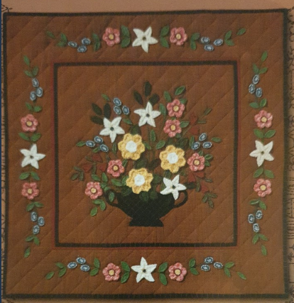 Olde Floral Bouquet Quilt Pattern (featuring frayed edge flowers) by the City Stitcher