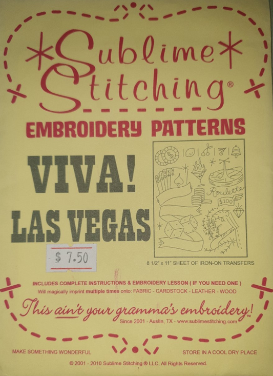 Viva! Las Vegas embroidery patterns by Sublime Stitching