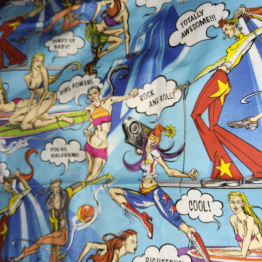 Robert Kaufman Girls Print D#4878 Blue