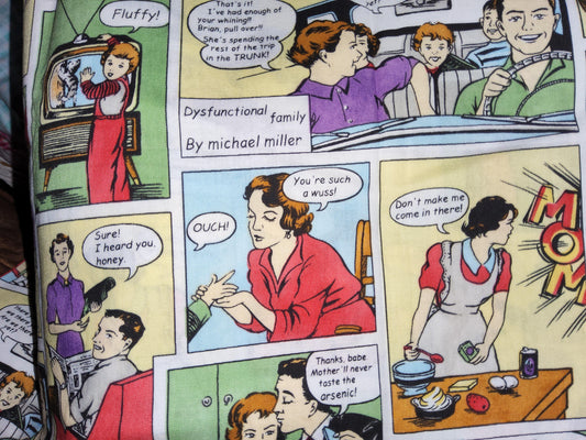 Dysfunctional family by Michael Miller c-1053 (half yard piece)