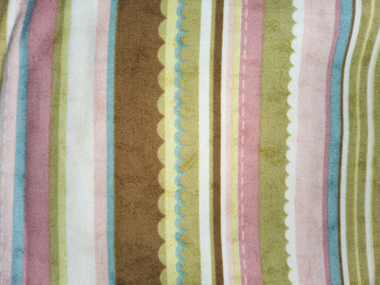 K & Company - Hanah -  scallop stripe pastel (out of print) D#7939 Hannah
