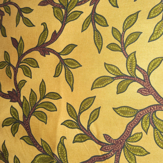 Timeless Treasures Fleur branches and leaves on tan C4709