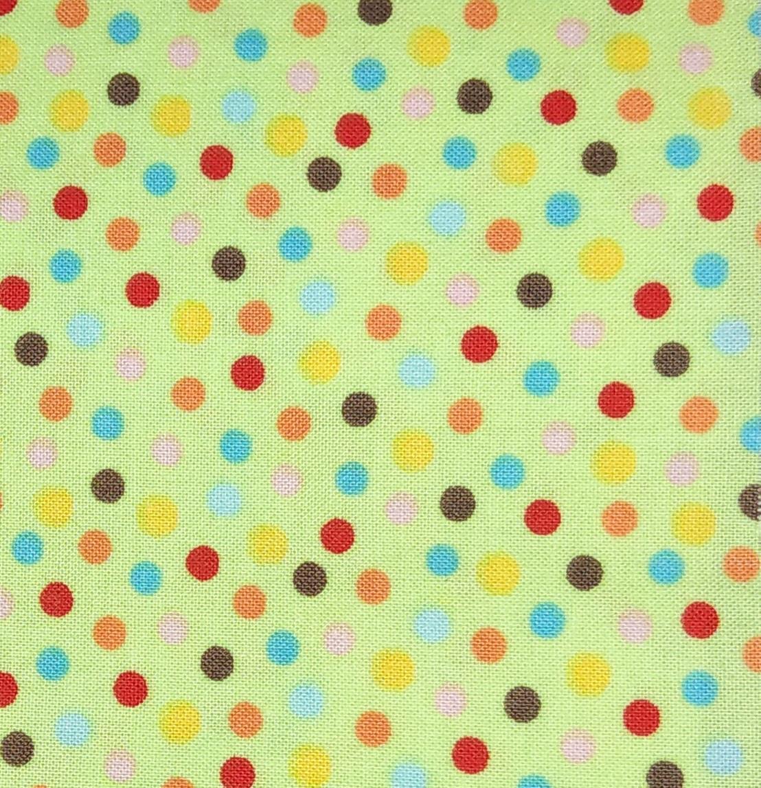 5 Funky Monkeys by Erin Michael 15073 lime green multi spot 30cm