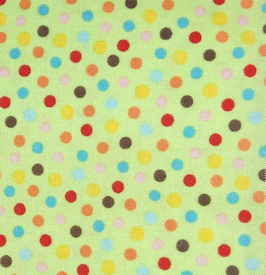 5 Funky Monkeys by Erin Michael 15073 lime green multi spot 30cm