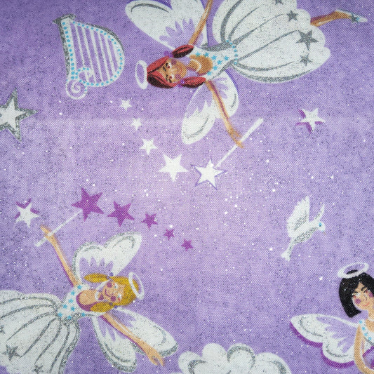Michael Miller Memories - 1/2 Yard Cuts - Angel Heart - Purple 1936