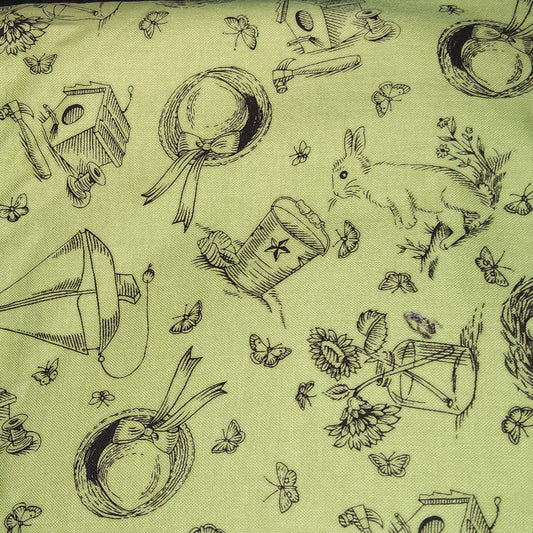Michael Miller Bunny Toile CX3251 sage green