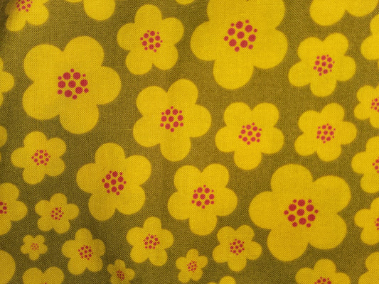 Flora & Fauna Blossoms in Mustard DC-4360