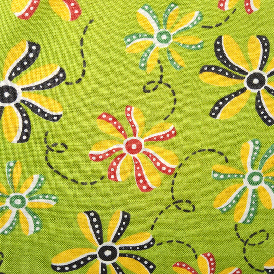 American Jane - Building Blocks - pinwheel flower green 21045