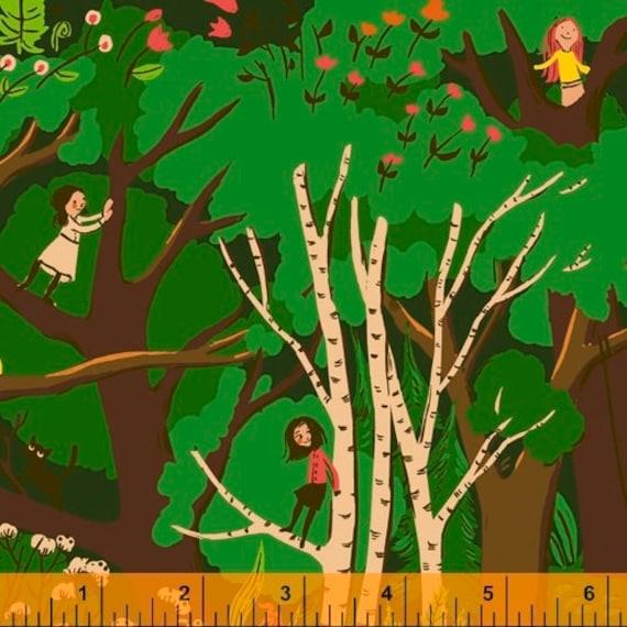 Tiger Lily by Heather Ross - Climbing Trees Green