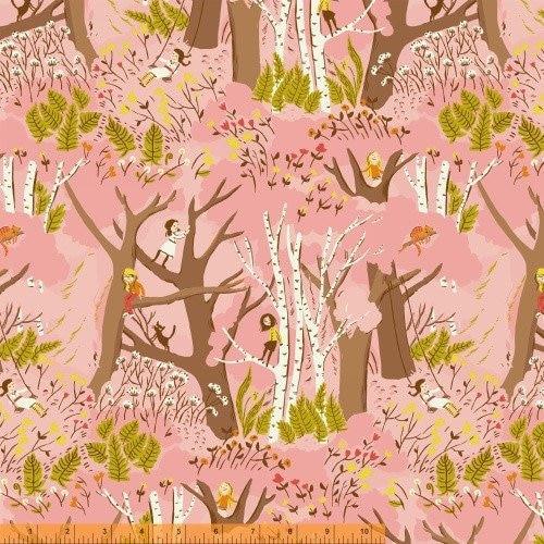 Tiger Lily by Heather Ross - Climbing Trees Pink