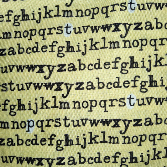 Type Alphabet Yellow by Julia Rothman for Windham Fabrics 35534