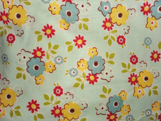 October Afternoon Sidewalks C3482 (Riley Blake Designs) Aqua Floral